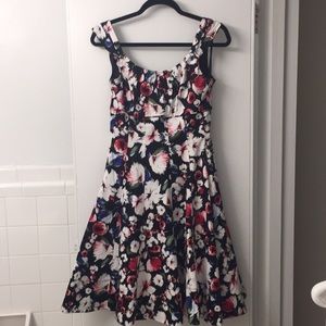 Floral A line dress with pockets